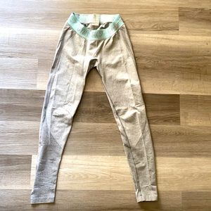 Women’s Gymshark Grey/Pale Turquoise Flex Leggings